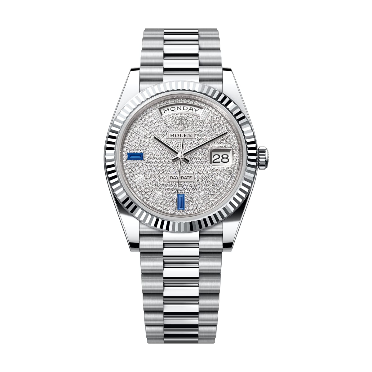 rolex-228236-0009-diamonds-dial.jpg Rolex Day Date 228236-0009 Diamonds & Sapphires Dial - Image 1