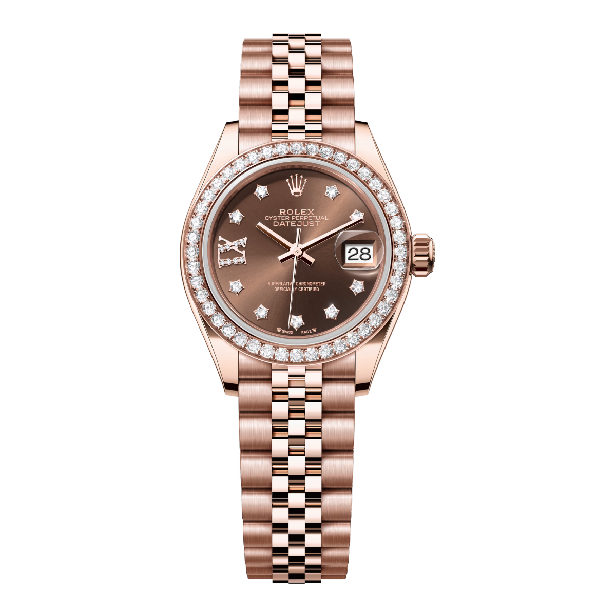 rolex-279135rbr-0002.jpg Rolex Lady-Datejust 279135RBR-0002 Chocolate Diamond Dial Jubilee Bracelet - Image 1
