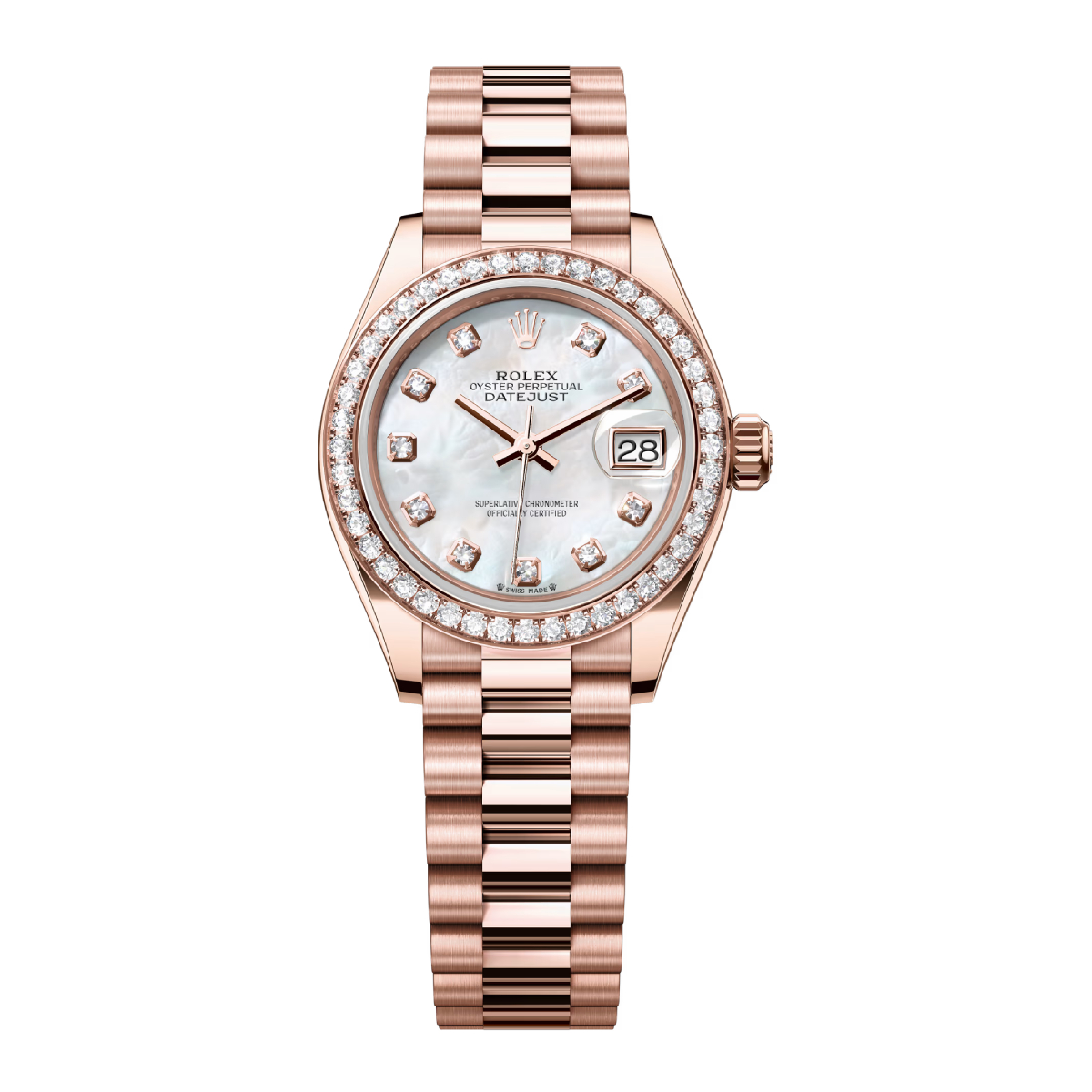 rolex-279135rbr-0010.jpg Rolex Lady-Datejust 279135RBR-0010 Mother Of Pearl Diamond Dial - Image 1