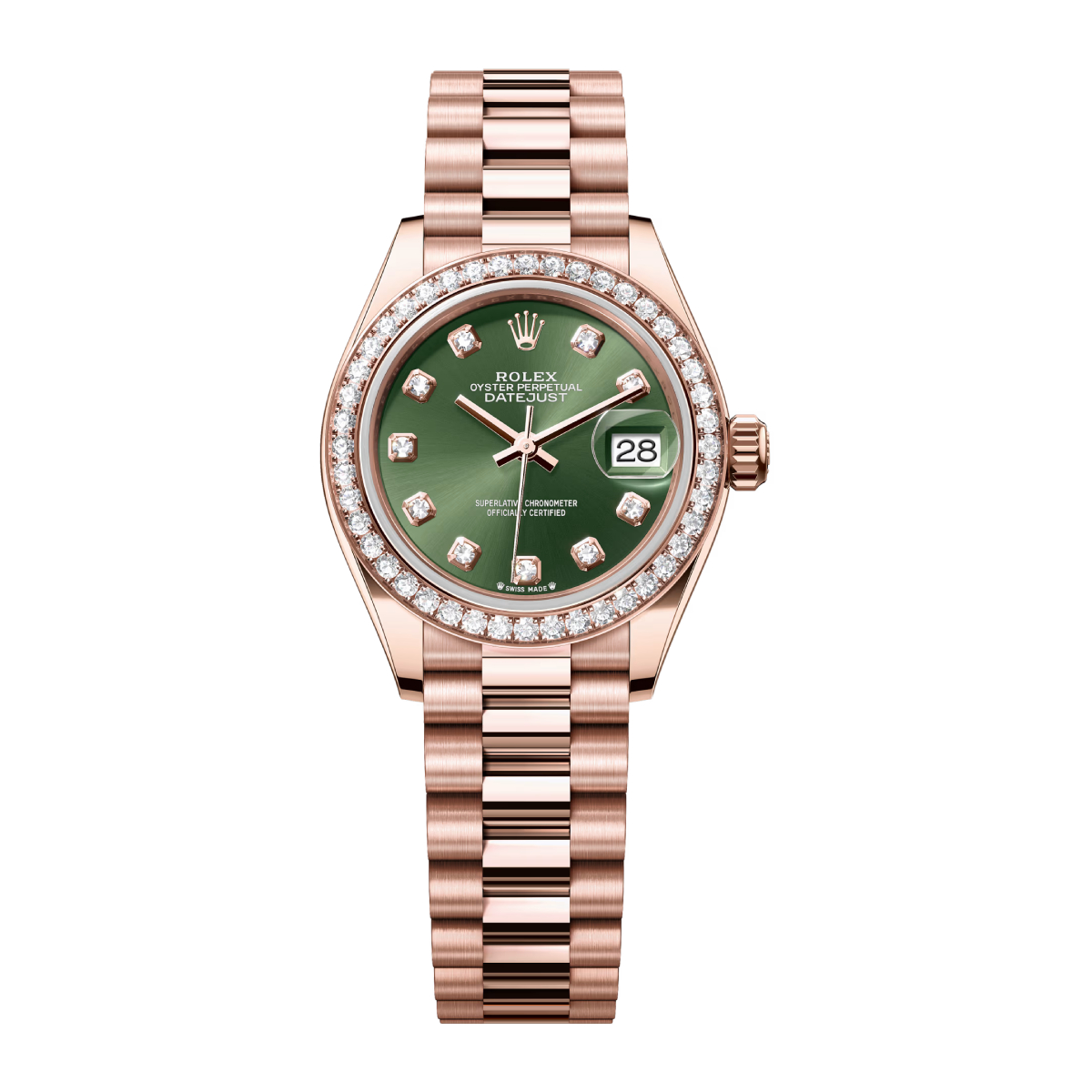 rolex-279135rbr-0014.jpg Rolex Lady-Datejust 279135RBR-0014 Olive Green Diamond Dial - Image 1