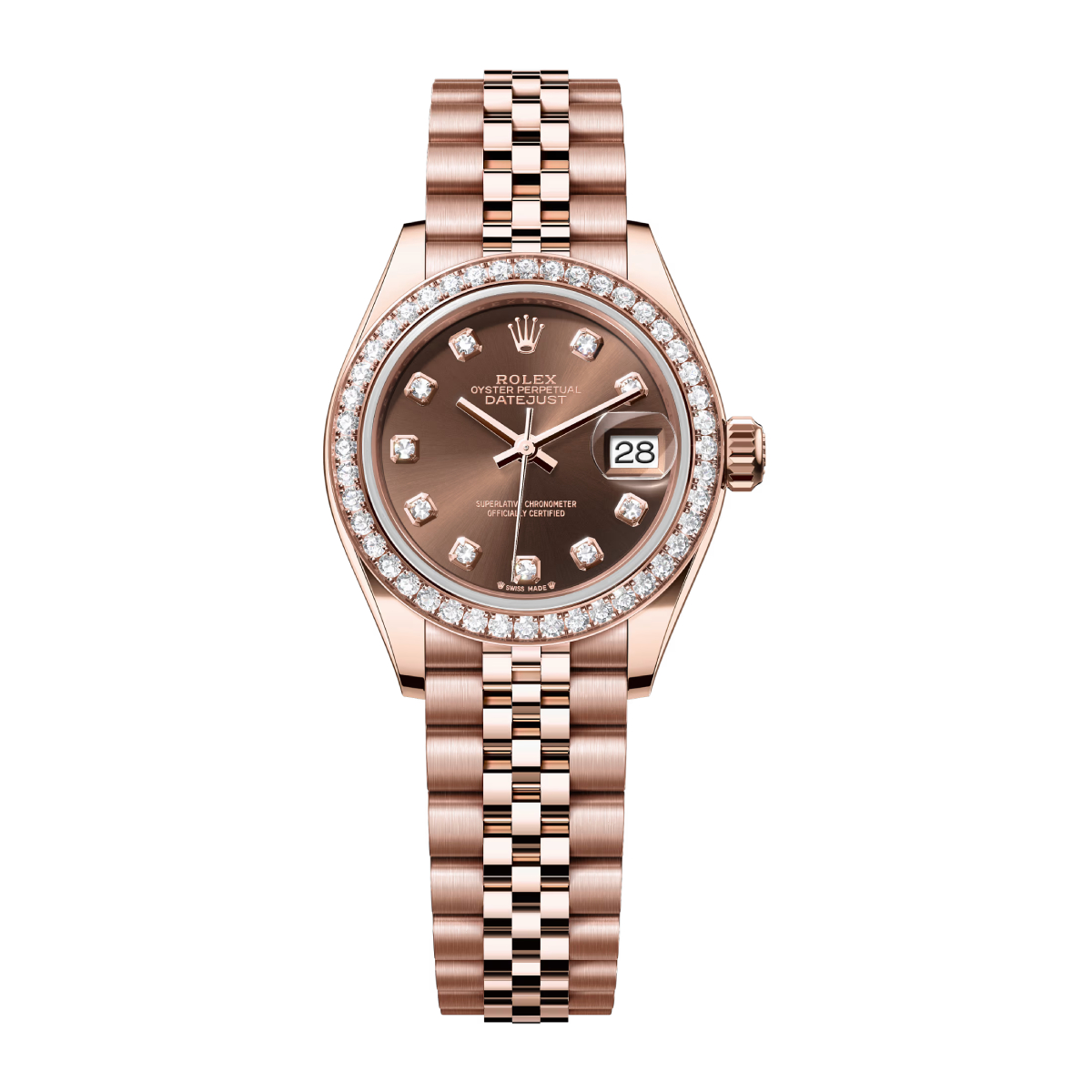 rolex-279135rbr-0018.jpg Rolex Lady-Datejust 279135RBR-0018 Chocolate Diamond Dial Jubilee Bracelet - Image 1