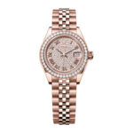 Rolex Lady-Datejust 279135RBR-0022 Diamond Paved Dial Jubilee Bracelet
