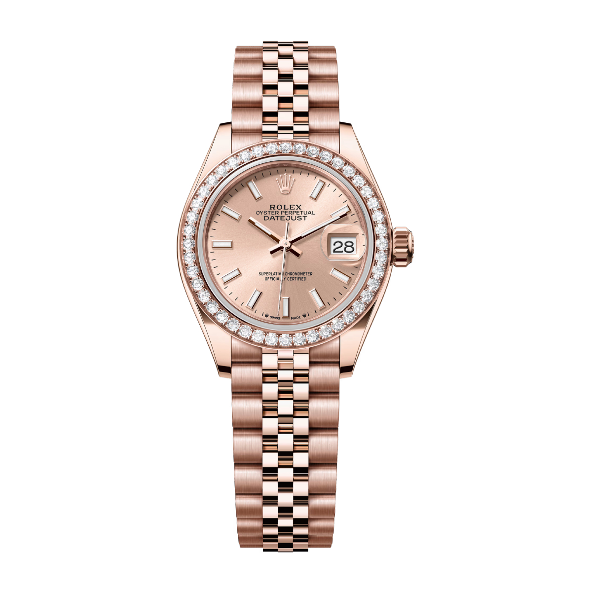 rolex-279135rbr-0026.jpg Rolex Lady-Datejust 279135RBR-0026 Rosé Dial Jubilee Bracelet - Image 1
