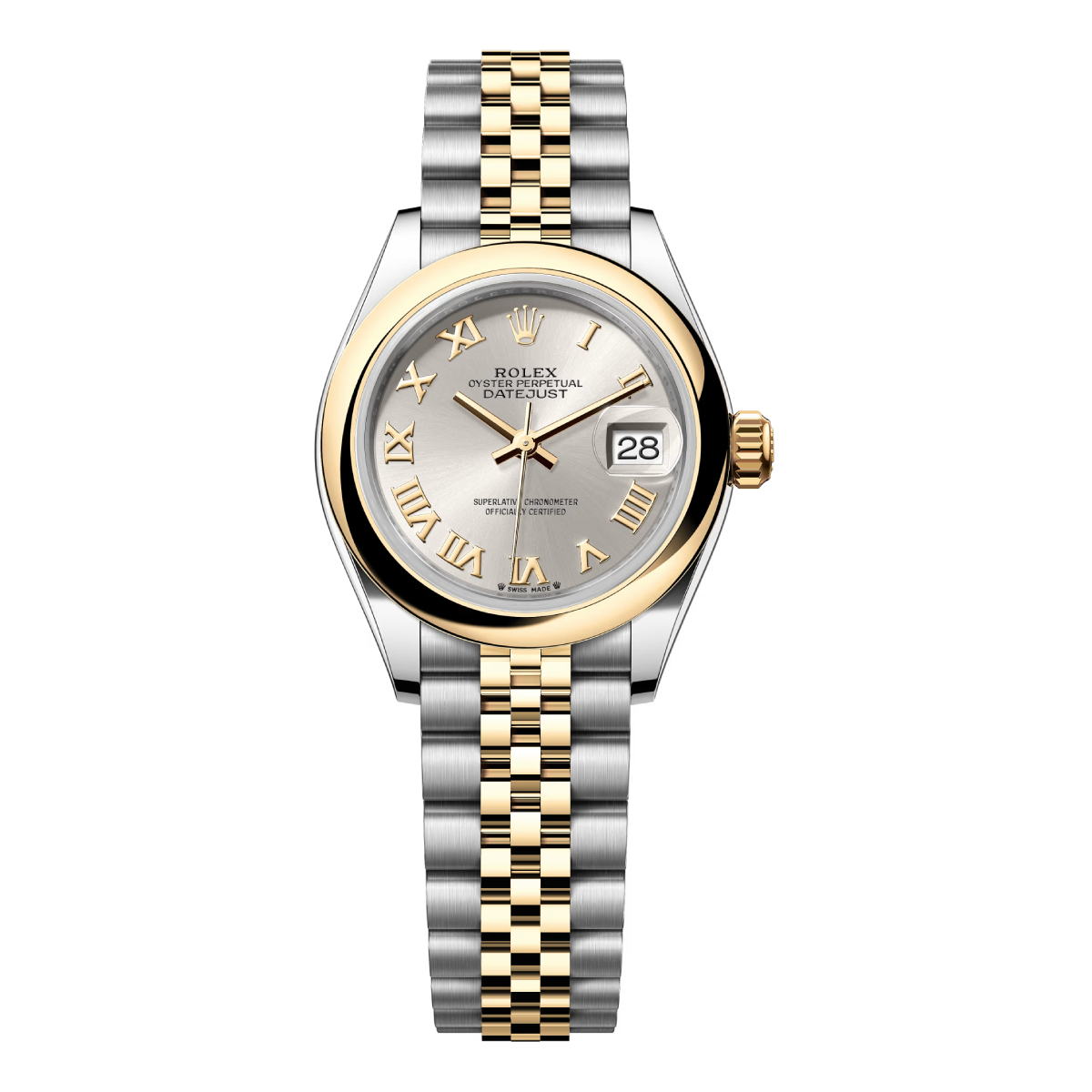 rolex-279163-0005.jpg Rolex Lady-Datejust 279163-0005 Silver Roman Dial Jubilee Bracelet - Image 1