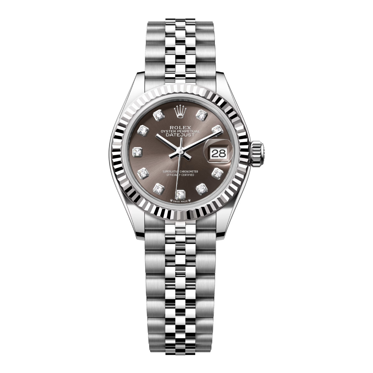 rolex-279174-0015.jpg Rolex Lady-Datejust 279174-0015 Dark Grey Diamond Dial Jubilee Bracelet - Image 1