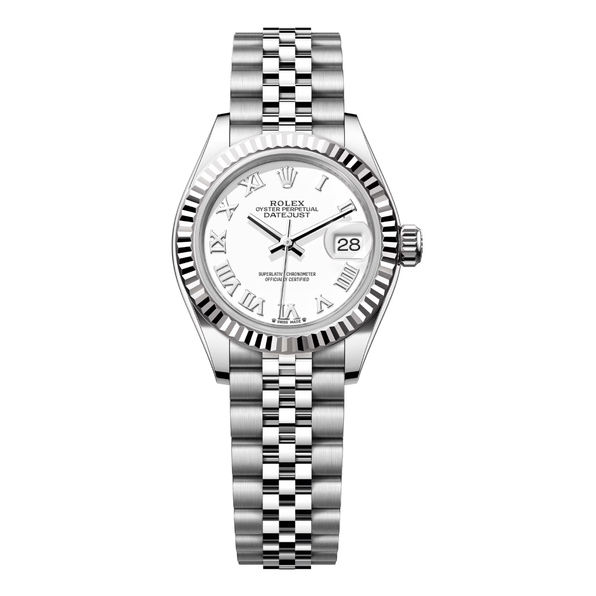 rolex-279174-0019.jpg Rolex Lady-Datejust 279174-0019 White Roman Dial Jubilee Bracelet - Image 1