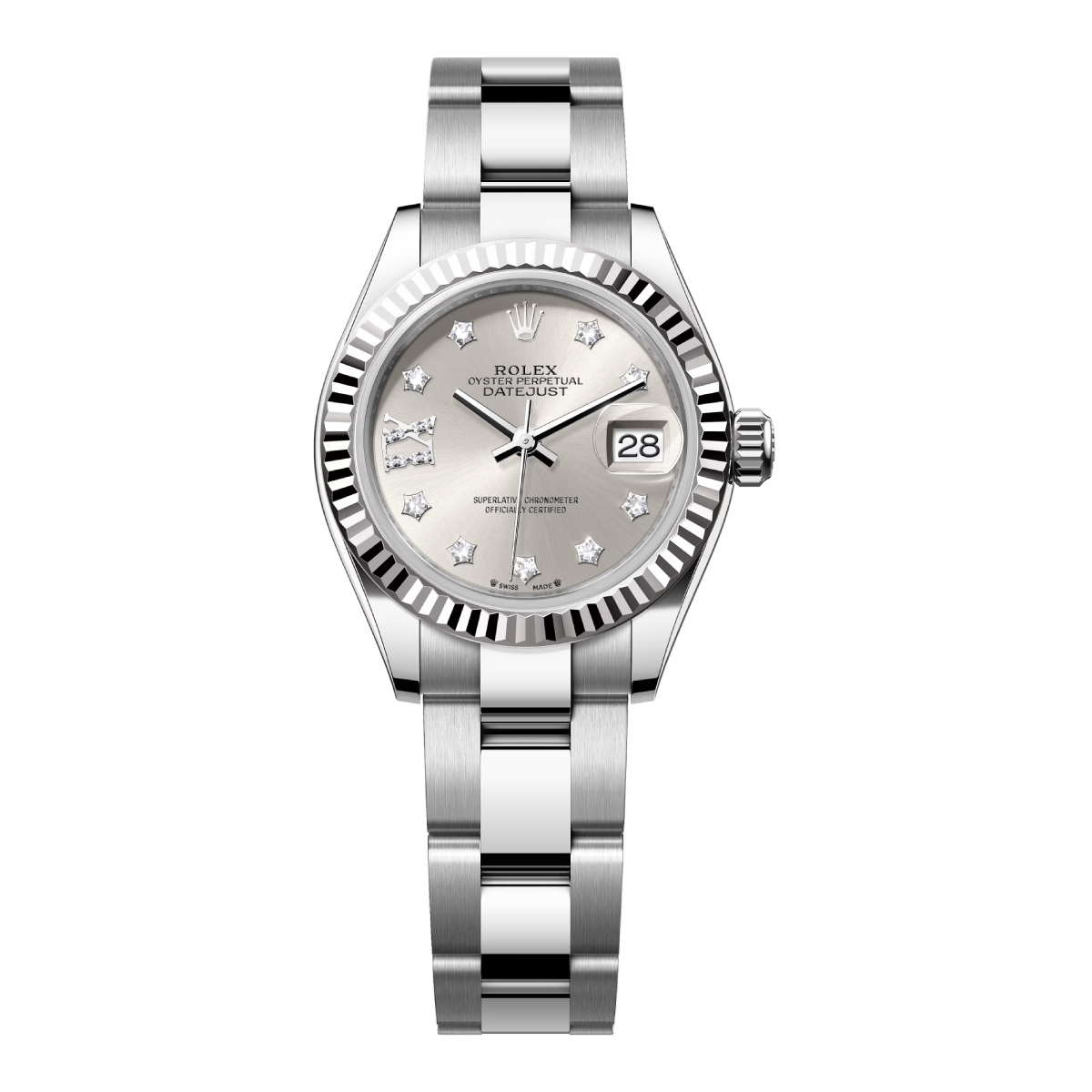 rolex-279174-0022.jpg Rolex Lady-Datejust 279174-0022 Silver Diamond Dial Oyster Bracelet - Image 1