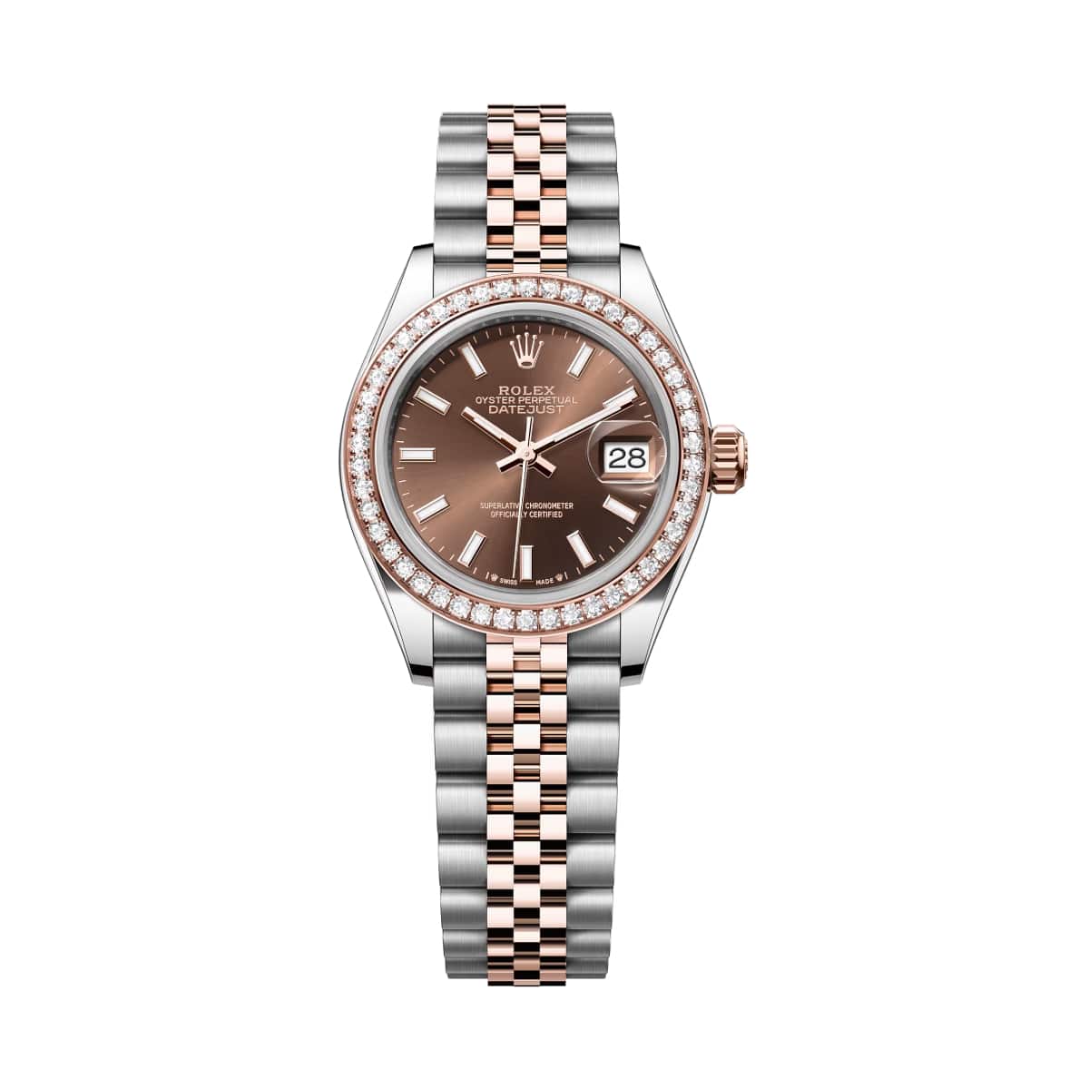 rolex-279381rbr.0017-chocolate-diamonds-index.jpg Rolex Lady-Datejust 279381RBR-0017 28mm Chocolate Dial - Image 1