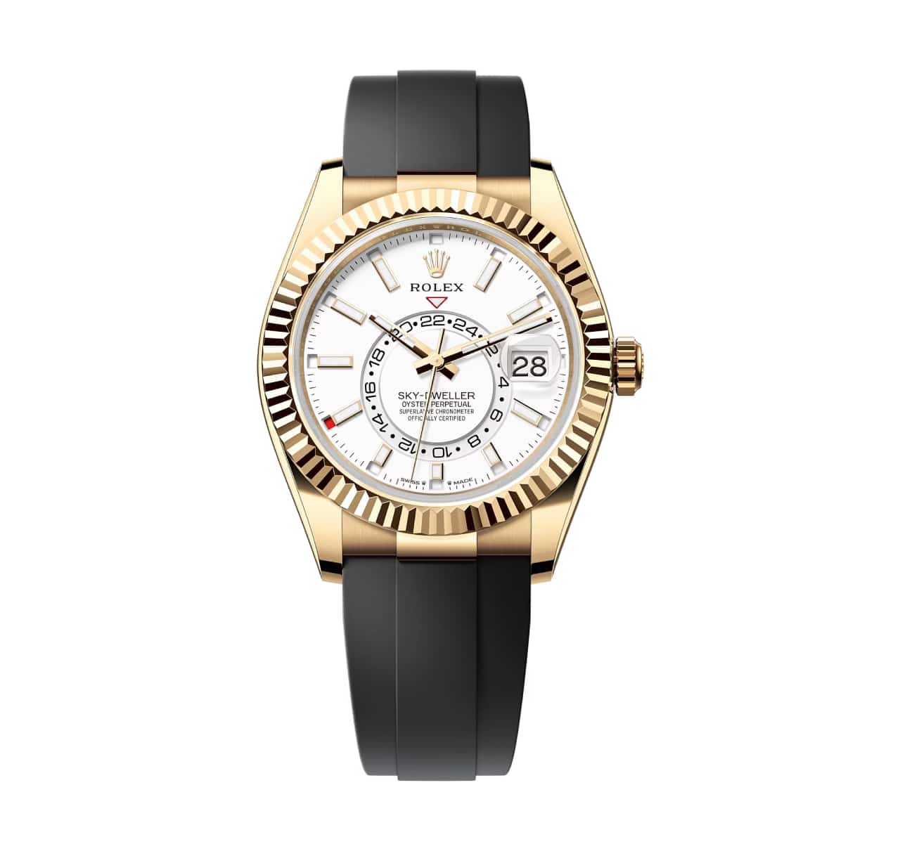 rolex-336238-sky-dweller-white-dial.jpg Rolex Sky-Dweller 336238-0003 White Dial Oysterflex Bracelet - Image 1