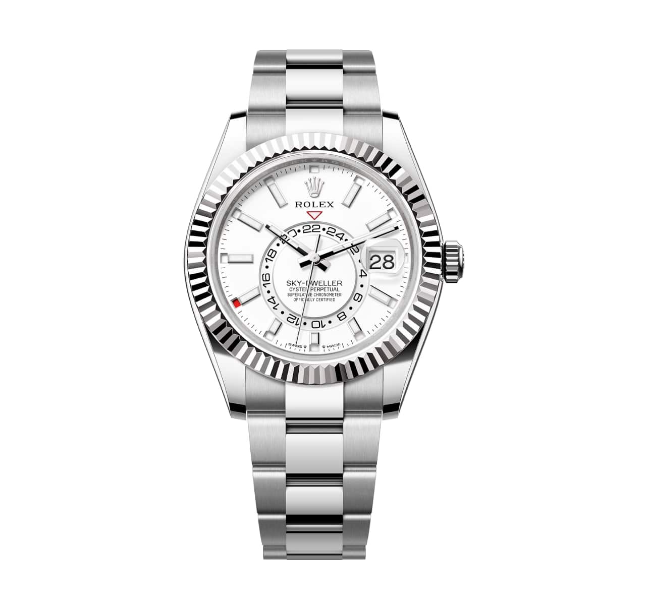 rolex-336934-sky-dweller-white-dial.jpg Rolex Sky-Dweller 336934-0003 White Dial Oyster Bracelet - Image 1