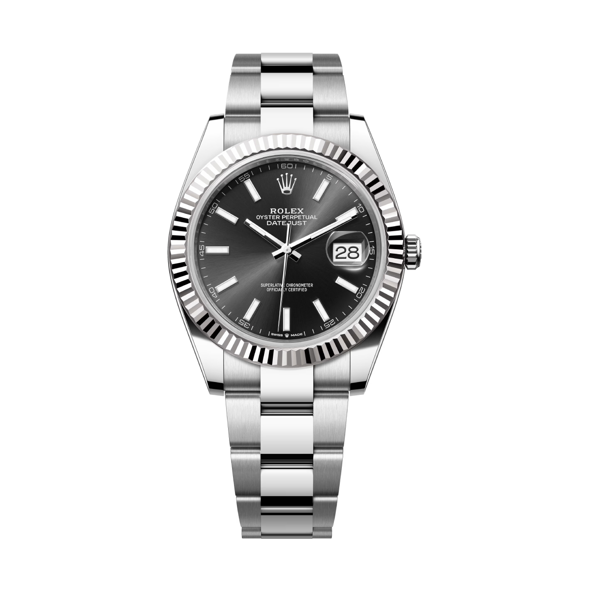 rolex-datejust-126334-0017.jpg Rolex Datejust 126334-0017 Black Index Dial Fluted Bezel Oyster Bracelet - Image 1