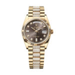 Rolex Day-Date 128238-0024 Dark Grey Diamonds Dial & Bracelet