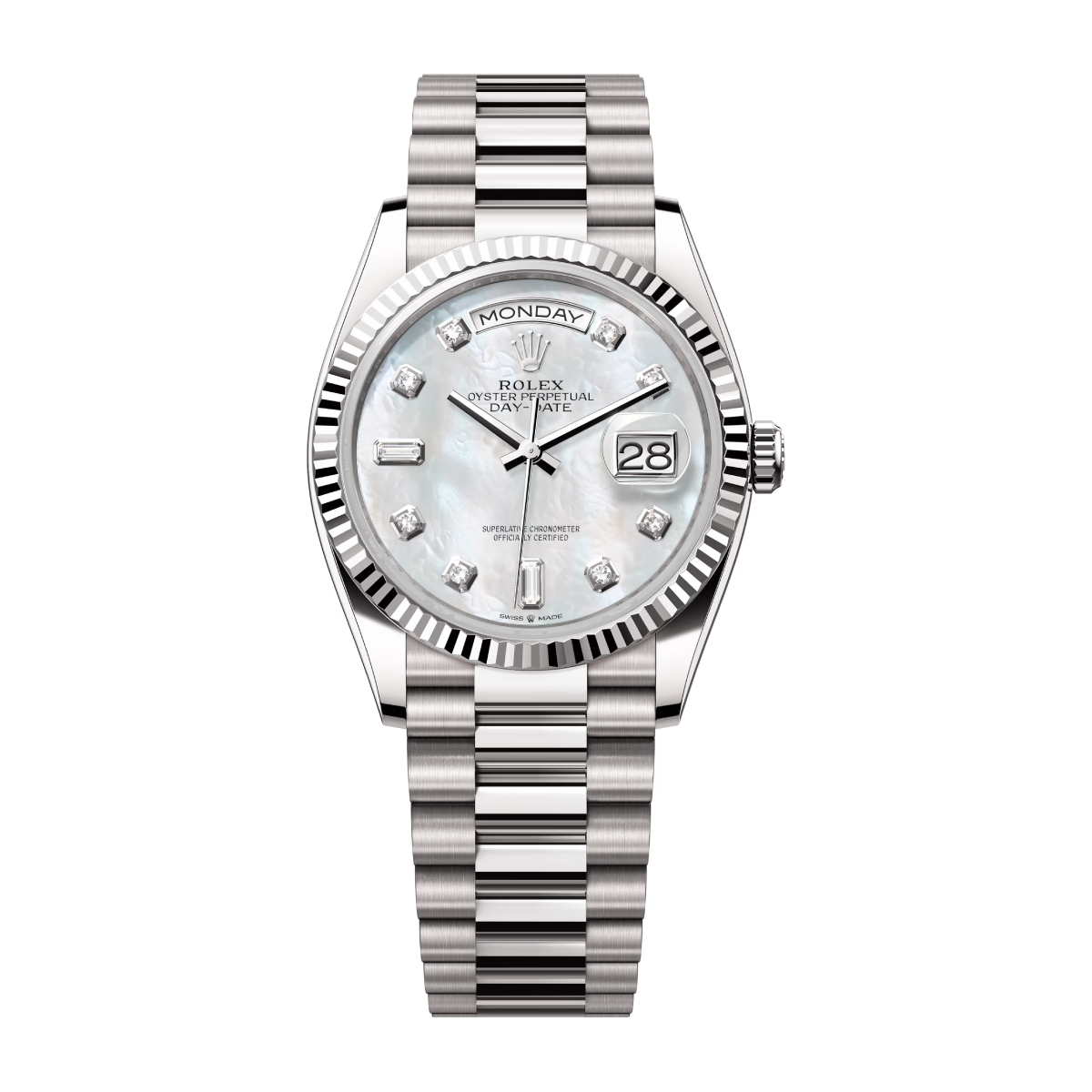 rolex-day-date-128239-0007.jpg Rolex Day-Date 128239-0007 Mother of Pearl Diamond Dial - Image 1