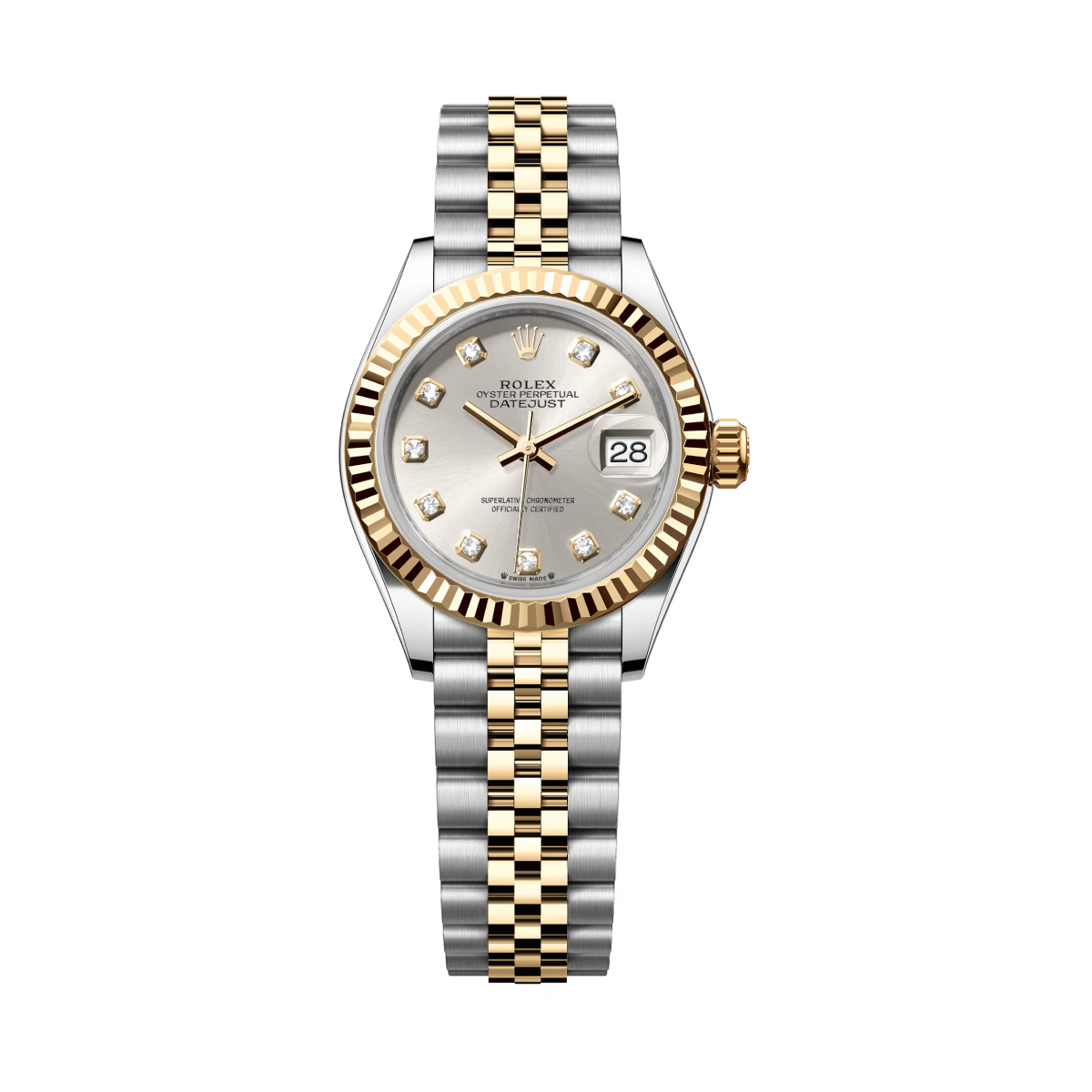 rolex-lady-datejust-279173-0007.jpg Rolex Lady-Datejust 279173-0007 Silver Diamond Dial Jubilee Bracelet - Image 1