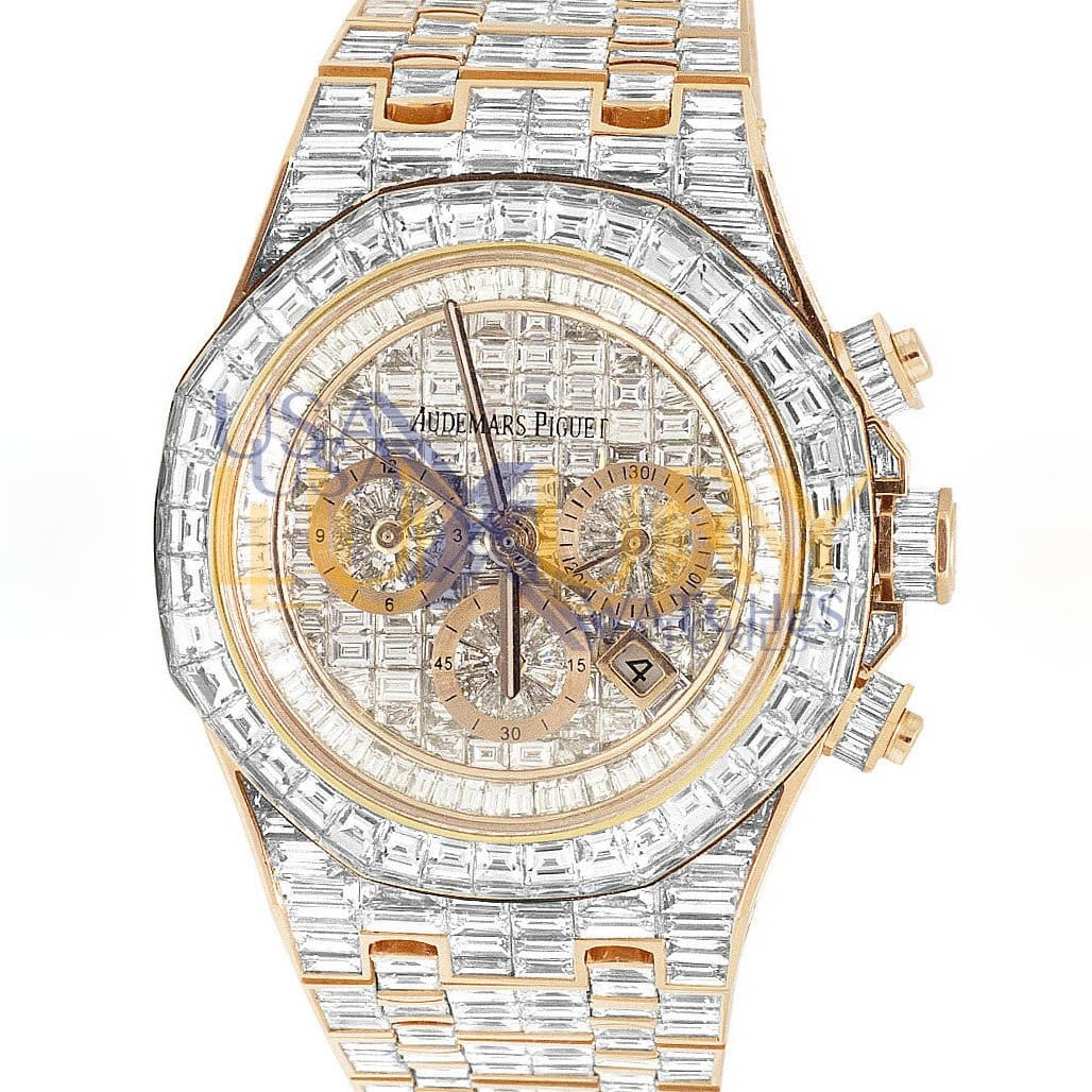 s-l1600-3logo-1.jpg Audemars Piguet 26470OR Royal Oak Offshore 18K Rose Gold Iced Out Diamond - Image 1