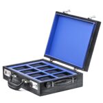 High End Watch Briefcase for 8 watches Black Travel PU Leather Watch Storage - Image 2