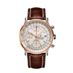 Breitling U13324211G1P2 Navitimer Chronograph Stainless Steel and 18K Red Gold Mercury 41mm Silver Dial