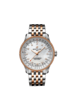 Breitling U17395211A1U1 Navitimer Automatic Stainless Steel and 18K Rose Gold White 35mm Mother of Pearl Dial