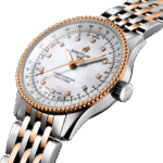 Breitling U17395211A1U1 Navitimer Automatic Stainless Steel and 18K Rose Gold White 35mm Mother of Pearl Dial - Image 3