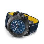 Breitling V13375101C1X2 Super Avenger Chronograph 48 Night Mission Black DLC Coated Titanium 48mm Blue Dial - Image 4
