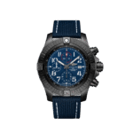 Breitling V13375101C1X2 Super Avenger Chronograph 48 Night Mission Black DLC Coated Titanium 48mm Blue Dial - Image 2