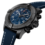 Breitling V13375101C1X2 Super Avenger Chronograph 48 Night Mission Black DLC Coated Titanium 48mm Blue Dial - Image 3