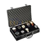 Watch Storage Case Aluminum Metal Briefcase for 10 Watches